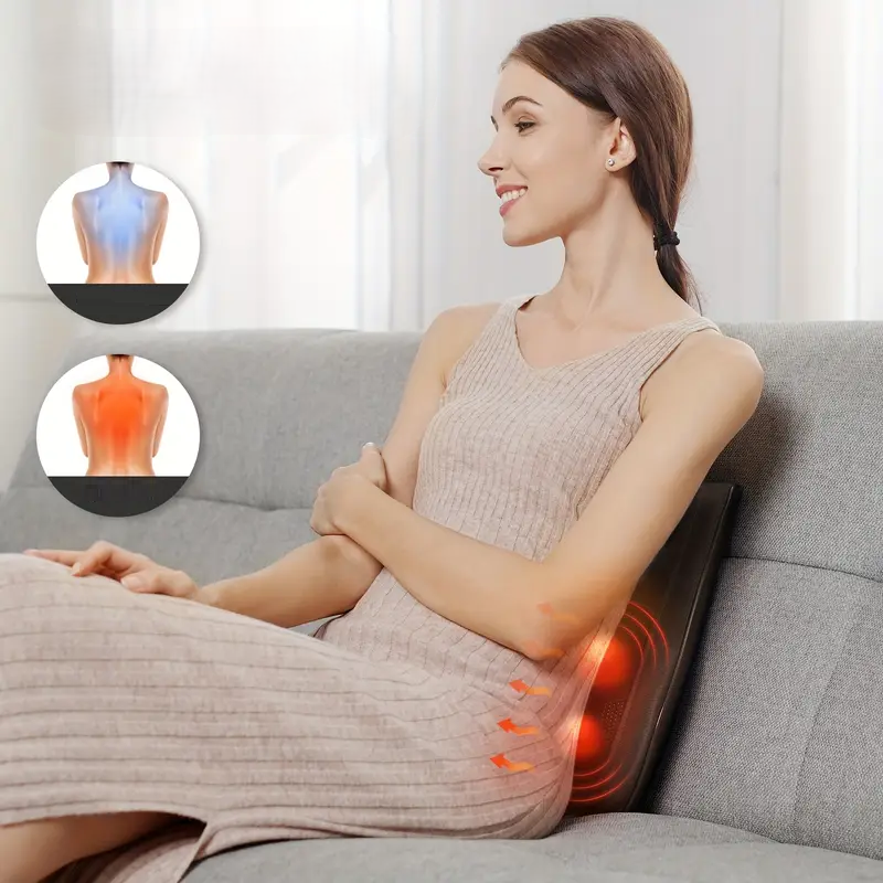 Heated Massage Pillow with Full Body Mat and Neck Shoulder Relief Remote Control - Image 1