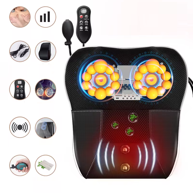 Heated Massage Pillow with Full Body Mat and Neck Shoulder Relief Remote Control - Image 4