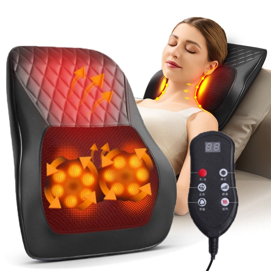 Heated Massage Pillow with Full Body Mat and Neck Shoulder Relief Remote Control - Image 5