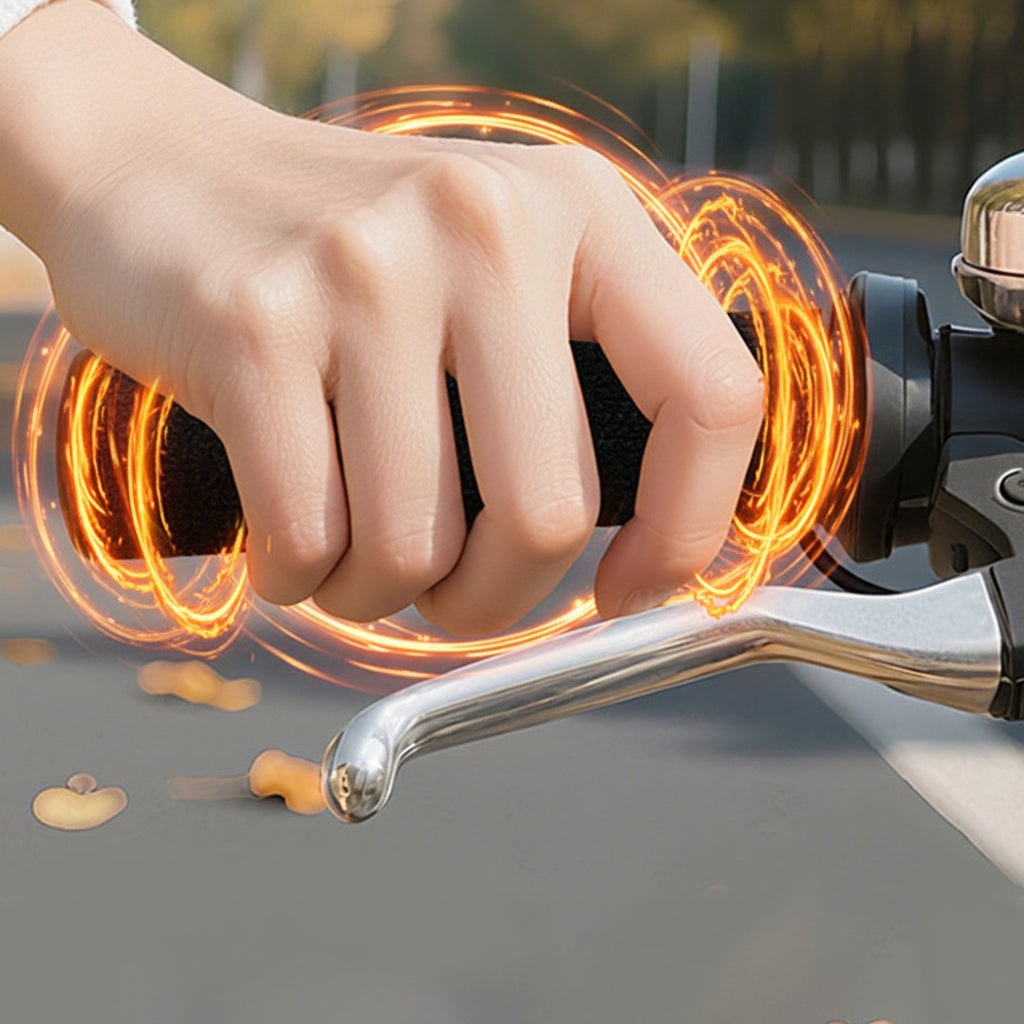 Heated Motorcycle Grips with USB Temperature Control and Non-Slip Fabric Hand - Image 2