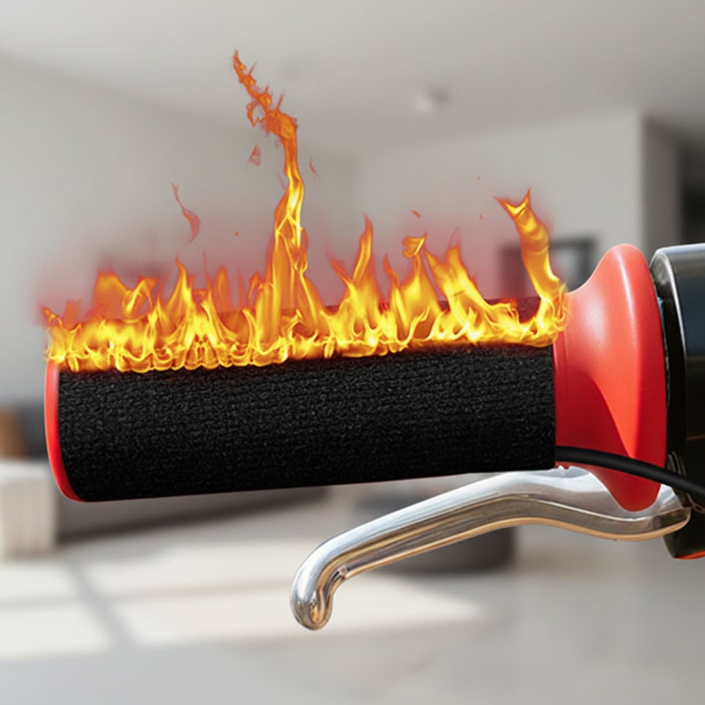 Heated Motorcycle Grips with USB Temperature Control and Non-Slip Fabric Hand - Image 3