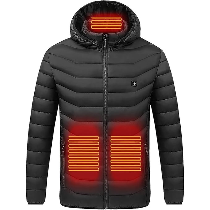 Heated Puffer Jacket with 9 Heating Zones Hood and Water-Resistant Quilted Design Vest - Image 3