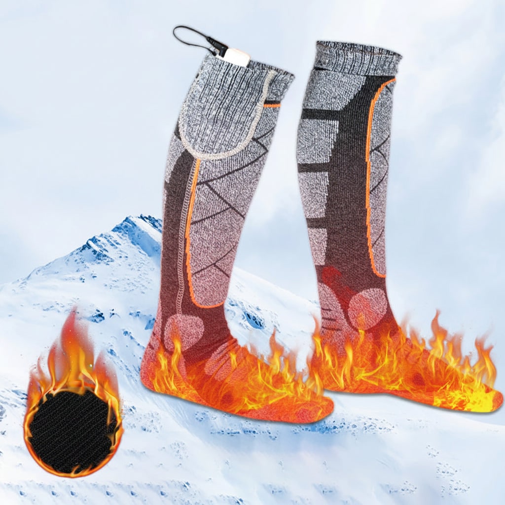 Heated Socks with Battery Operated Electric Warming and Rechargeable Knee-High Thermal Design - Image 1