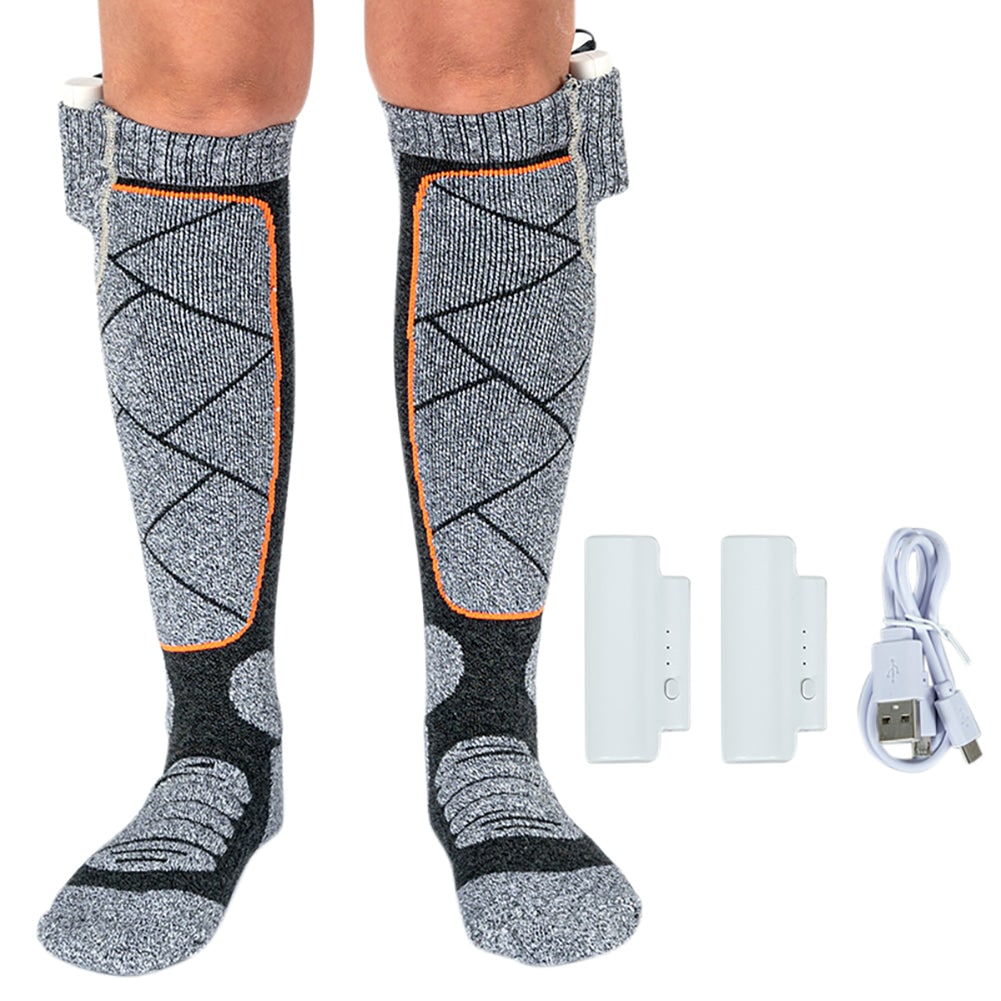 Heated Socks with Battery Operated Electric Warming and Rechargeable Knee-High Thermal Design - Image 4