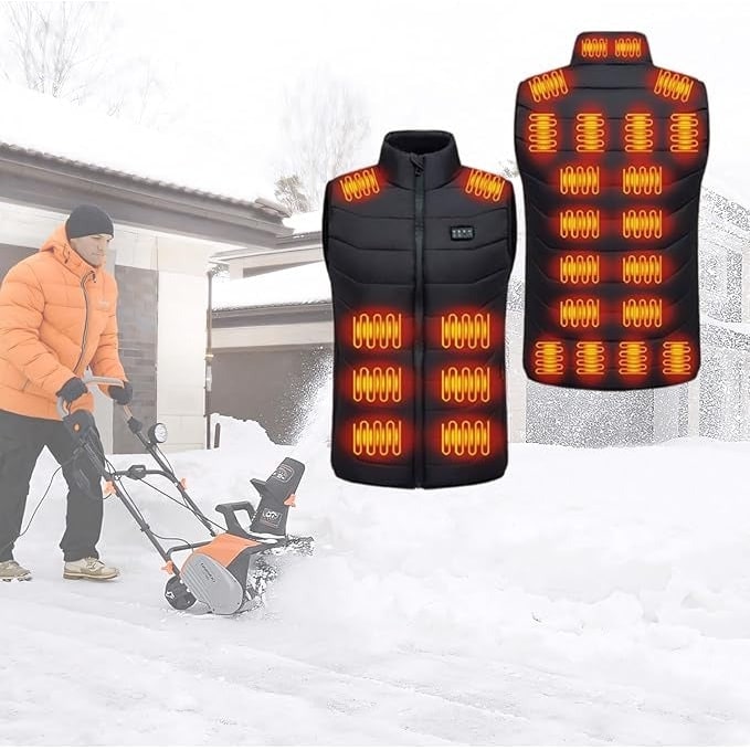 Heated Vest with USB Power Rechargeable Battery and Quilted Puffer Design - Image 2
