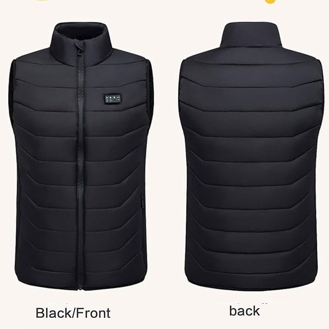 Heated Vest with USB Power Rechargeable Battery and Quilted Puffer Design - Image 9
