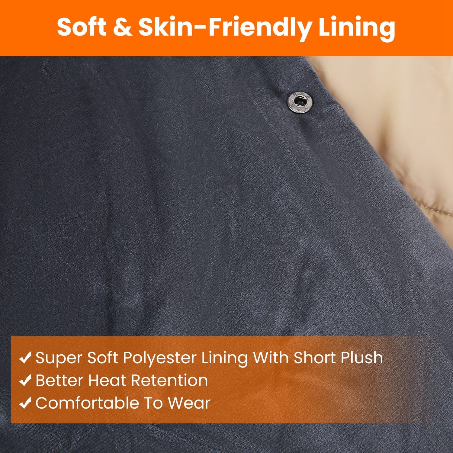 Heated Wearable Blanket with USB Control 6 Heating Zones Dual Switch and Zippered Arm Holes - Image 11
