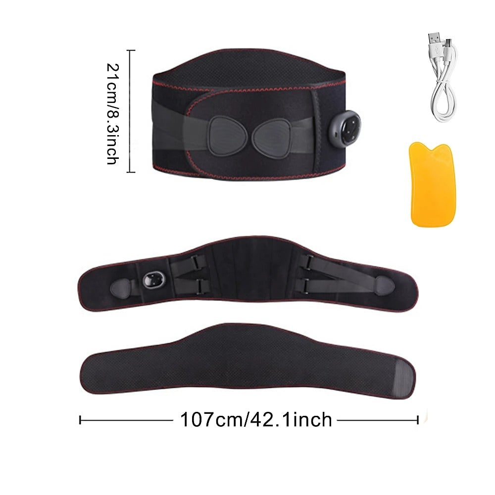 Heated Wide Waist Belt with Vibration Massage and LED Temperature Display - Image 12