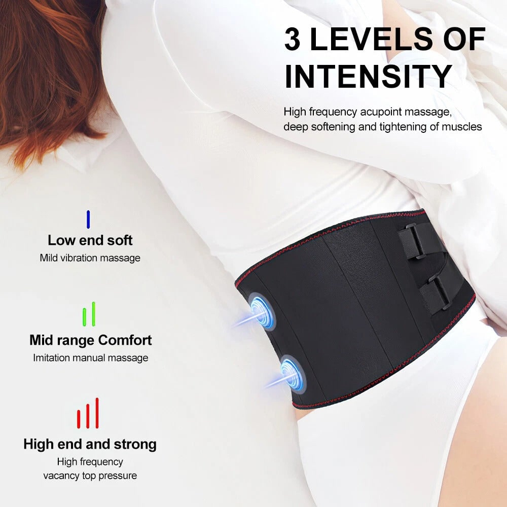 Heated Wide Waist Belt with Vibration Massage and LED Temperature Display - Image 5