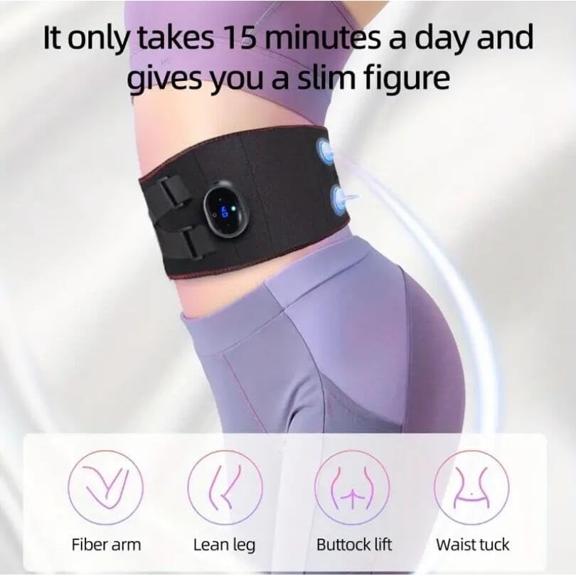 Heated Wide Waist Belt with Vibration Massage and LED Temperature Display - Image 6