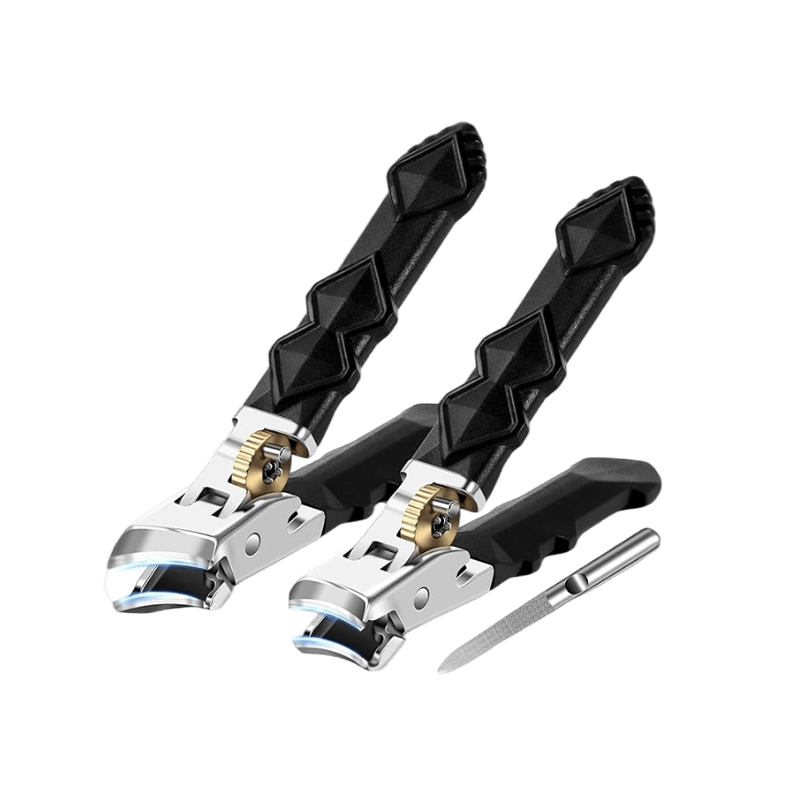 Heavy Duty Stainless Steel Gear Mechanism Toenail Clippers Thick Nails File - Image 1