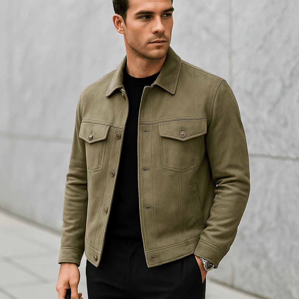 Men's Folded Collar Jacket - Classic Style Meets Ultimate Comfort