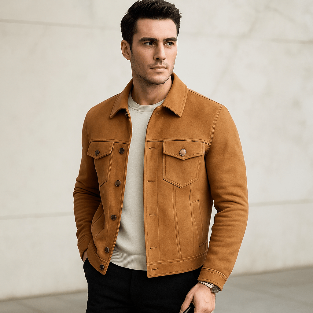 Men's Folded Collar Jacket - Classic Style Meets Ultimate Comfort