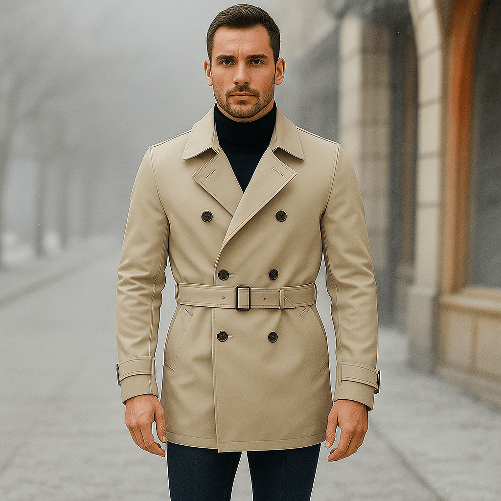 Men's Casual Double Knit Cardigan - Cozy, Stylish, and Warm