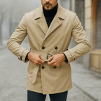 Men's Casual Double Knit Cardigan - Cozy, Stylish, and Warm