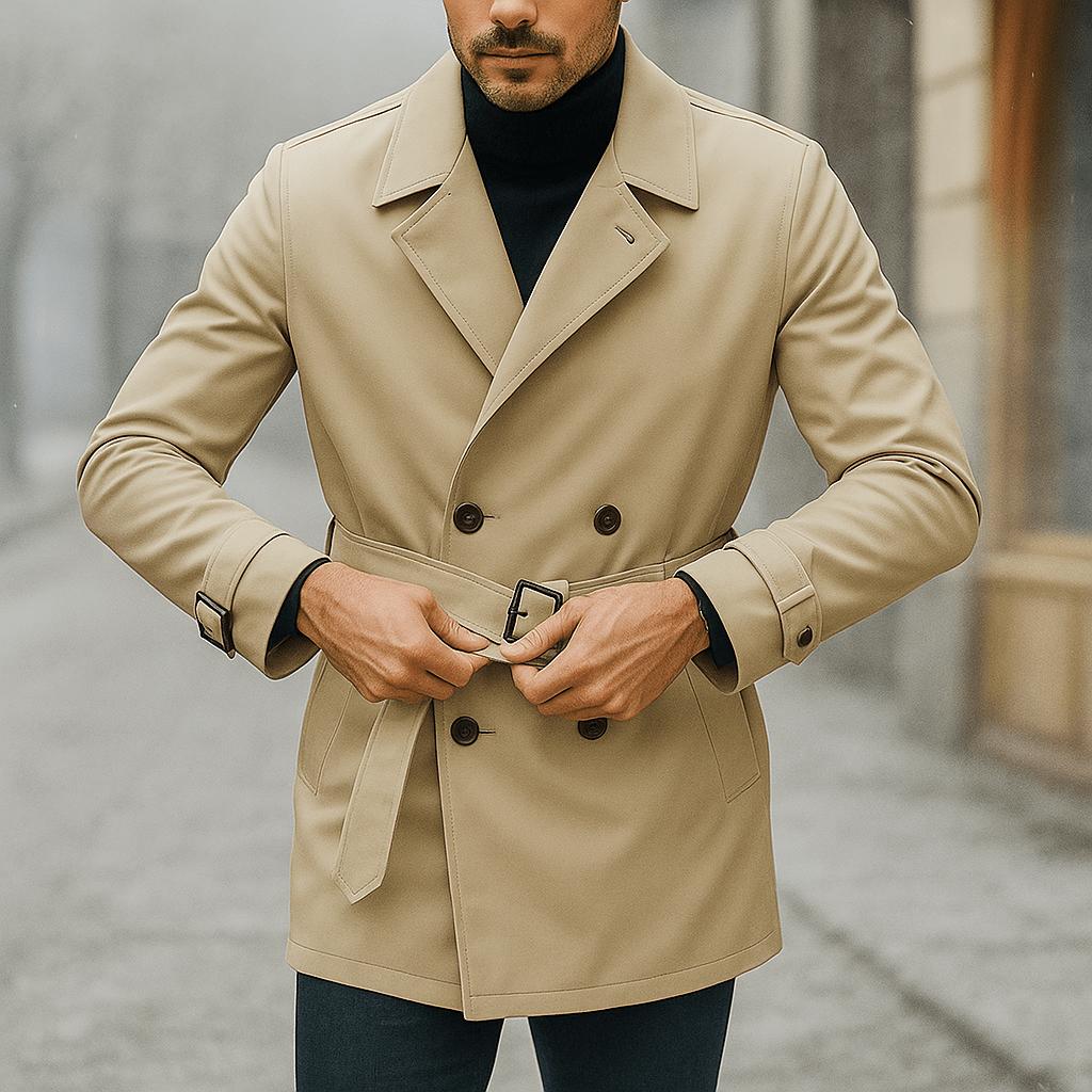 Men's Casual Double Knit Cardigan - Cozy, Stylish, and Warm
