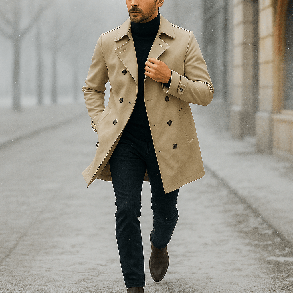Men's Casual Double Knit Cardigan - Cozy, Stylish, and Warm