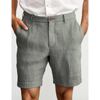 Men’s Linen-Style Summer Shorts for Casual Wear – Lightweight Holiday Shorts for Travel and Everyday Outfits