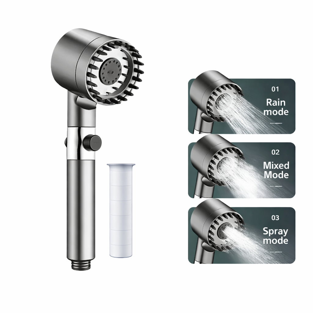 High Pressure Filtered Water Filtration Shower Head with Handheld Design and Pause Button - Image 12