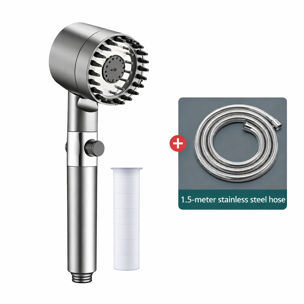High Pressure Filtered Water Filtration Shower Head with Handheld Design and Pause Button - Image 14
