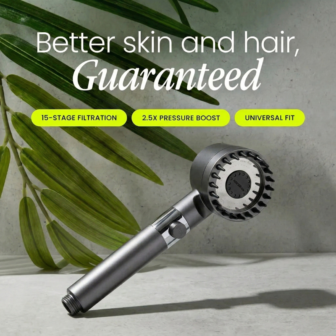 High Pressure Filtered Water Filtration Shower Head with Handheld Design and Pause Button - Image 15