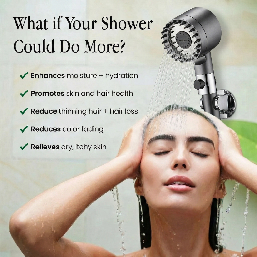 High Pressure Filtered Water Filtration Shower Head with Handheld Design and Pause Button - Image 2