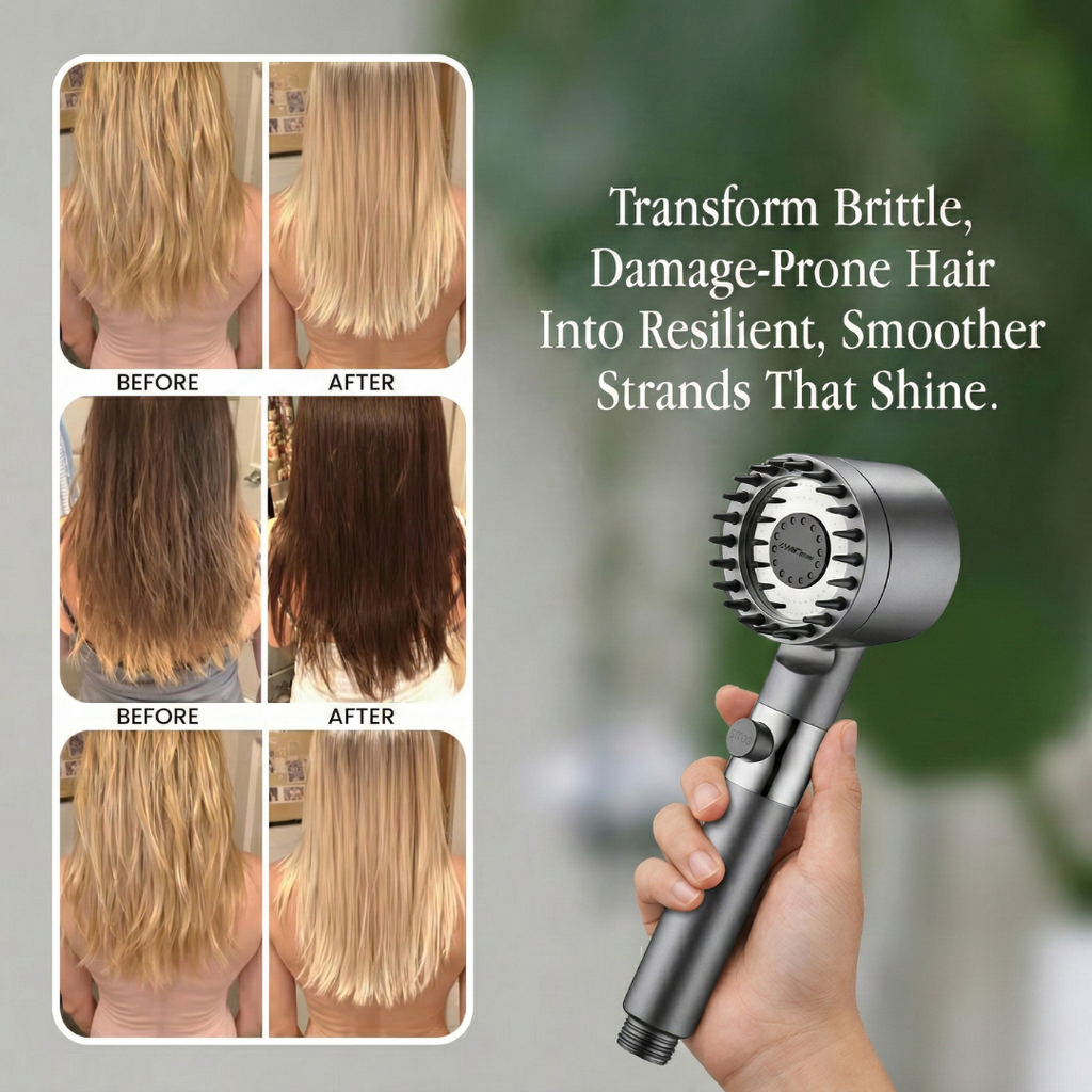 High Pressure Filtered Water Filtration Shower Head with Handheld Design and Pause Button - Image 4