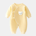 Bear Print Baby Romper for Spring and Autumn – Comfortable One-Piece Outfit for Infants and Toddlers