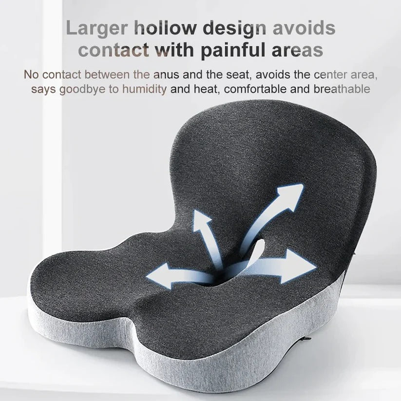 Lumbar Support Cushion for Car Seats and Chairs – Ergonomic Back Support Pillow for Sitting Comfort at Home, Office and Travel