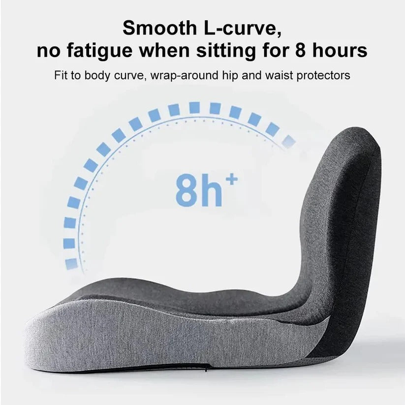 Lumbar Support Cushion for Car Seats and Chairs – Ergonomic Back Support Pillow for Sitting Comfort at Home, Office and Travel