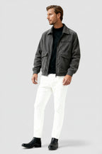 Liam – Grey Corduroy Jacket for Men