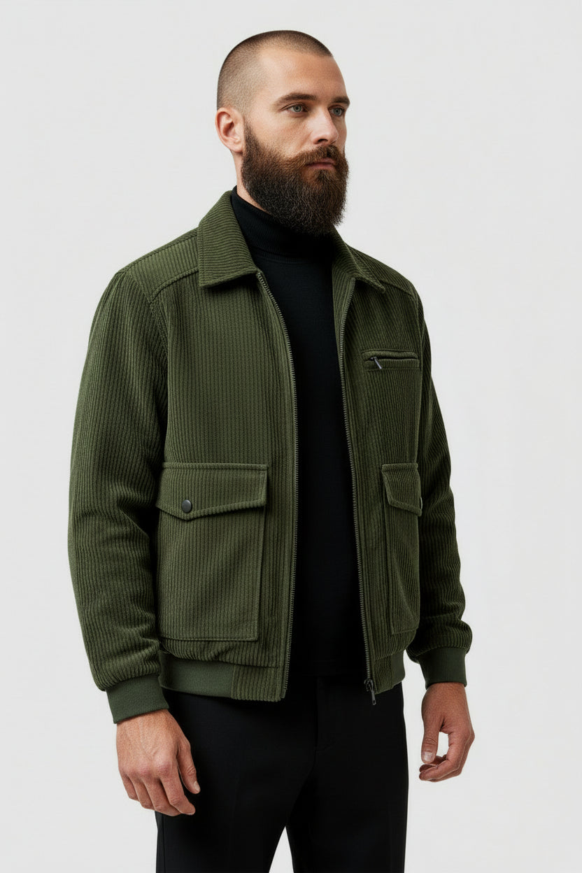 George Men's Green Corduroy Jacket