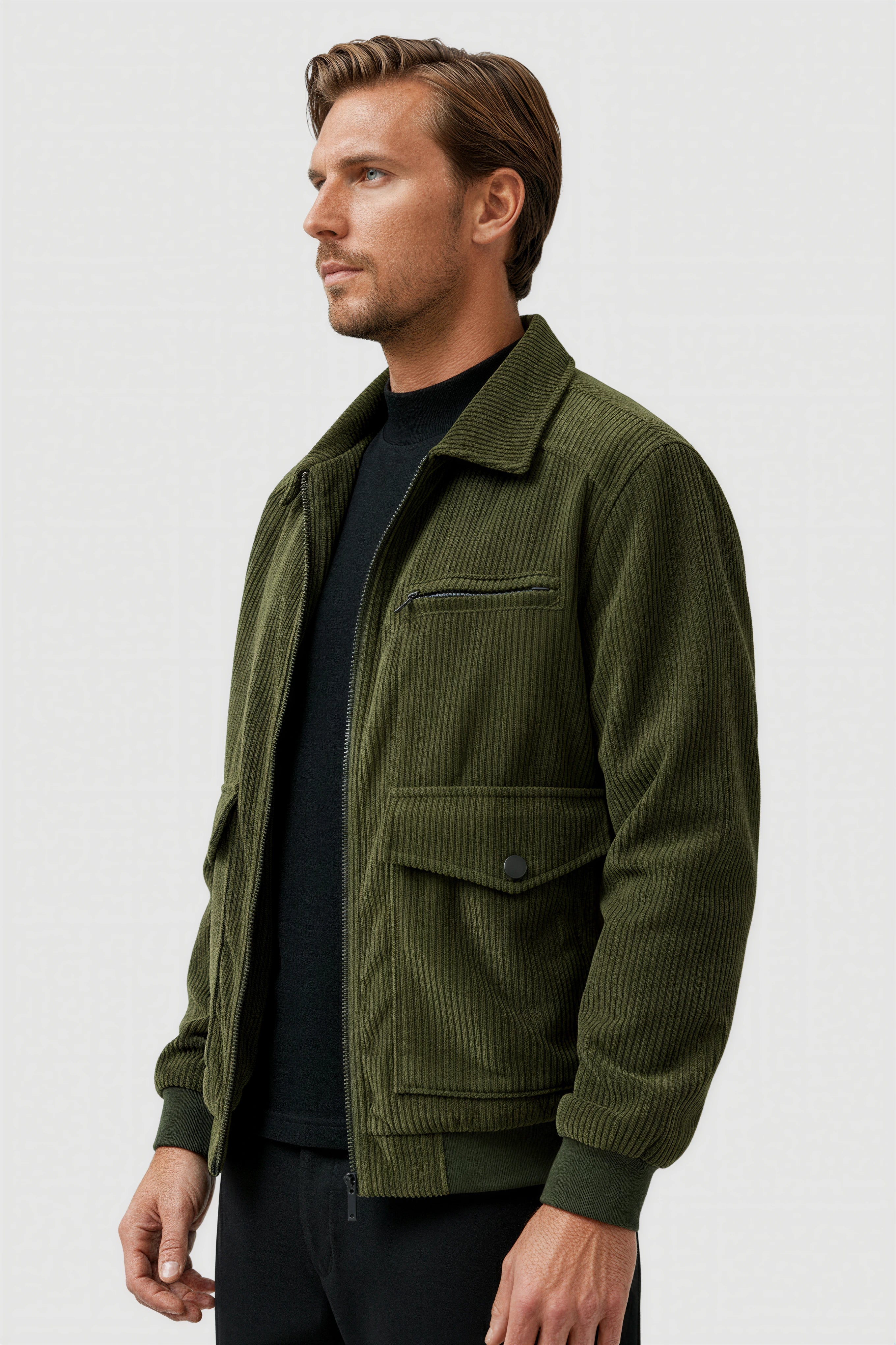 George Men's Green Corduroy Jacket