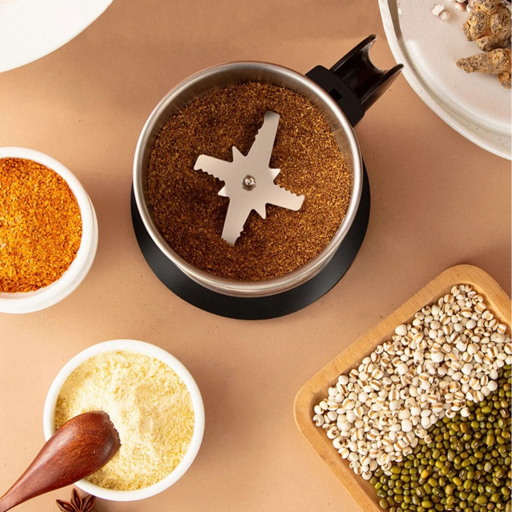 Multifunctional Portable Food Mill – Fast One-Touch Grinder for Coffee, Herbs & Spices