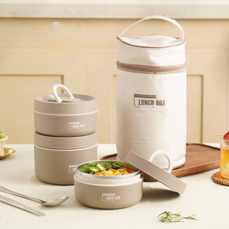 Insulated Bento Lunch Box with Stainless Steel Containers and Thermal Carrying Bag - Image 10