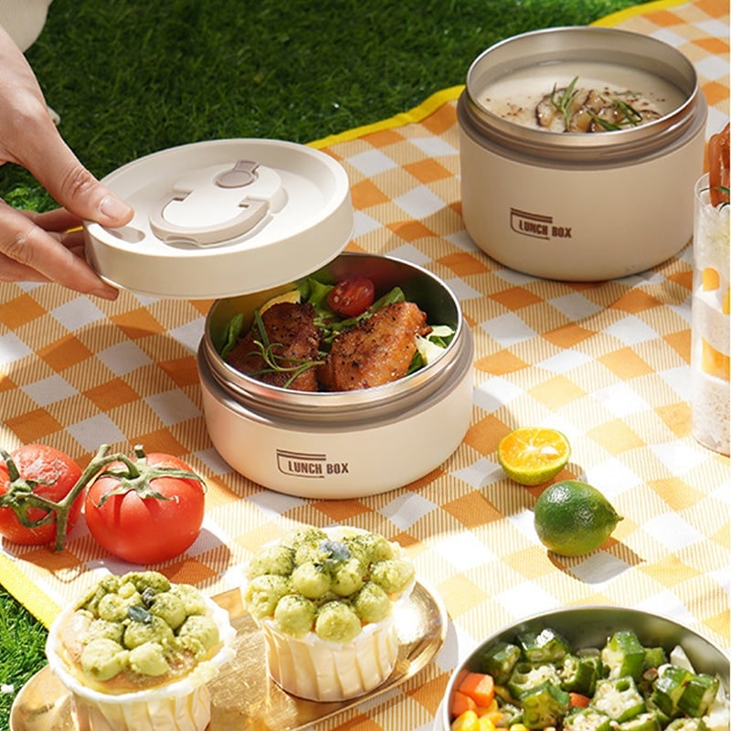 Insulated Bento Lunch Box with Stainless Steel Containers and Thermal Carrying Bag - Image 4