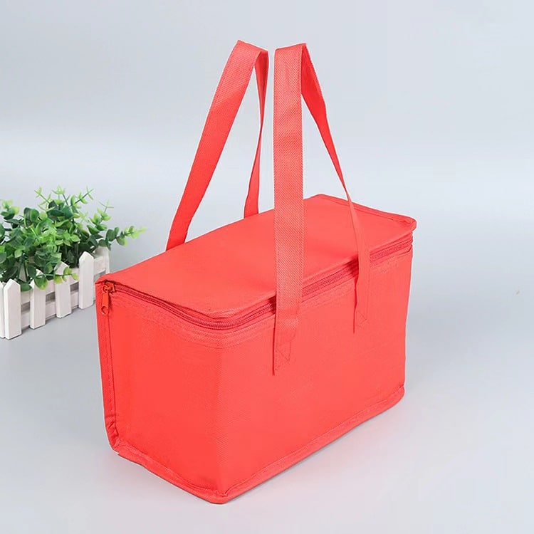 Insulated Lunch Bag and Cooler Box with Zippered Closure and Dual Handles Portable - Image 1