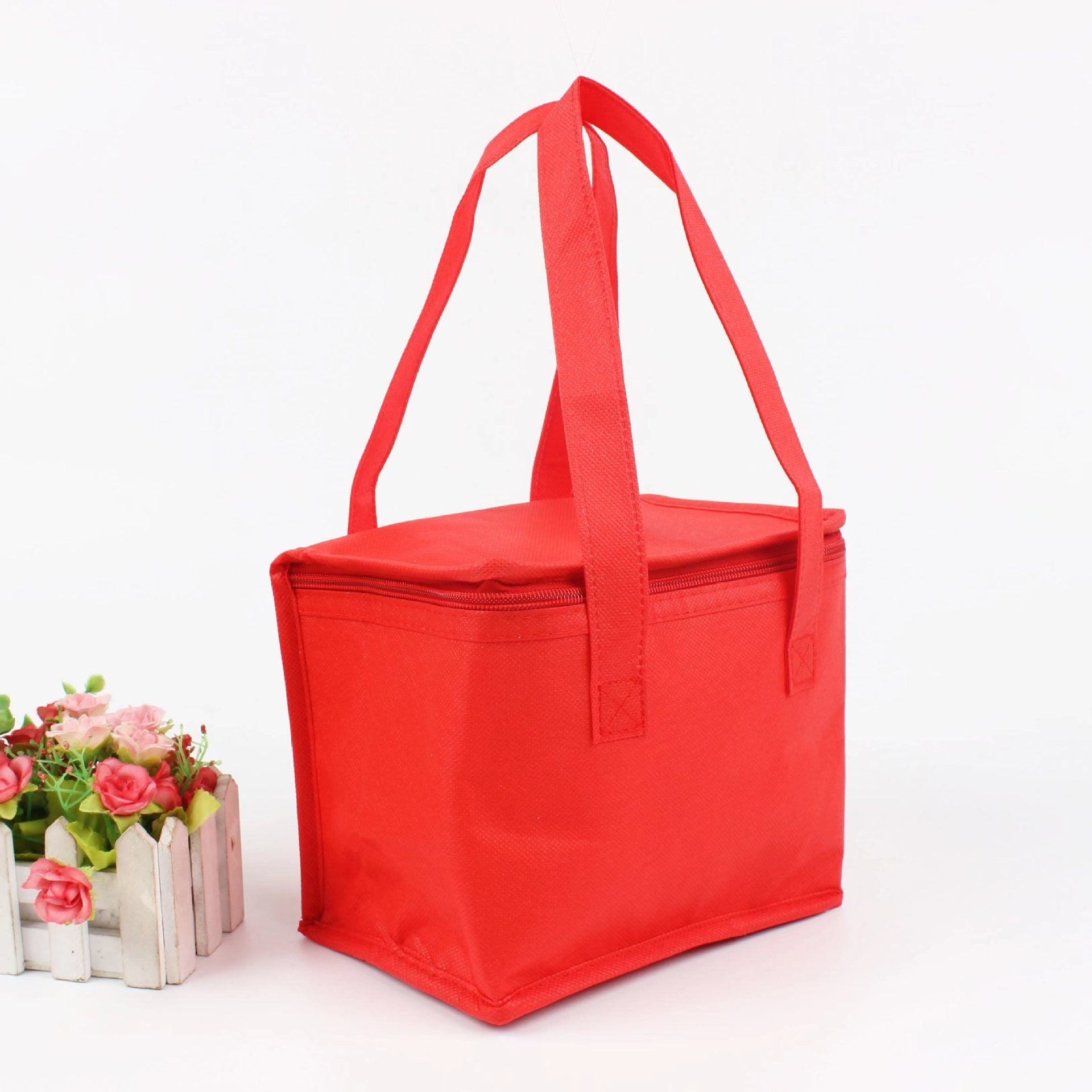 Insulated Lunch Bag and Cooler Box with Zippered Closure and Dual Handles Portable - Image 4
