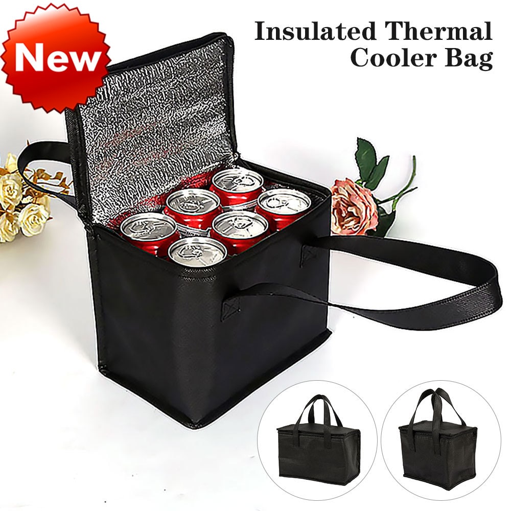 Insulated Lunch Bag and Cooler Box with Zippered Closure and Dual Handles Portable - Image 7