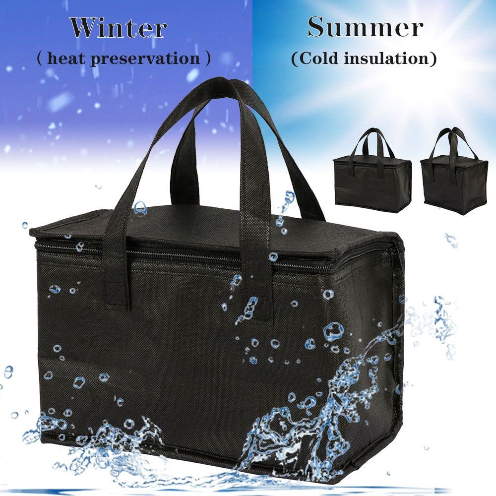 Insulated Lunch Bag and Cooler Box with Zippered Closure and Dual Handles Portable - Image 8