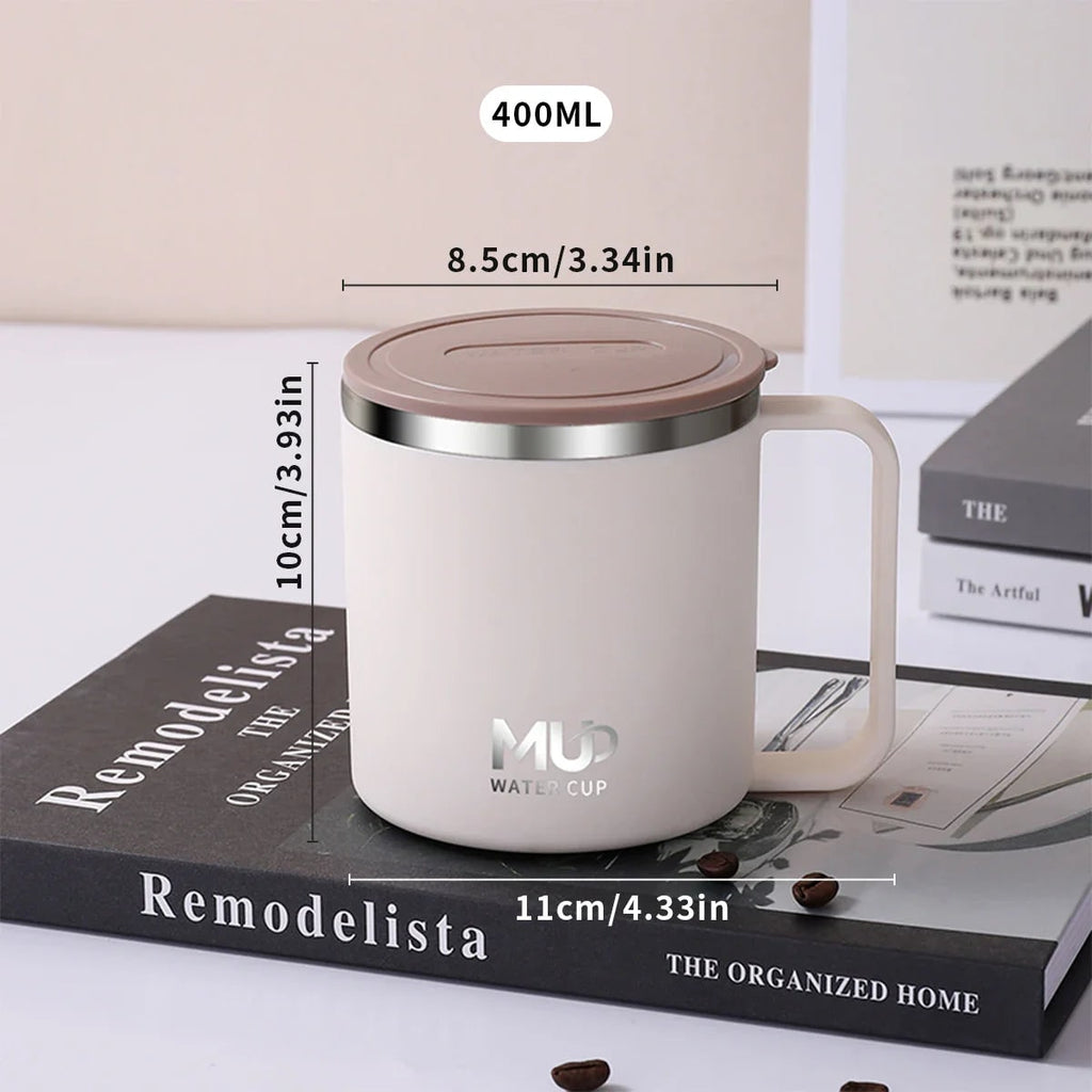 Insulated Stainless Steel Coffee Mug with Double Wall Lid and Handle for Travel 8 Oz - Image 13