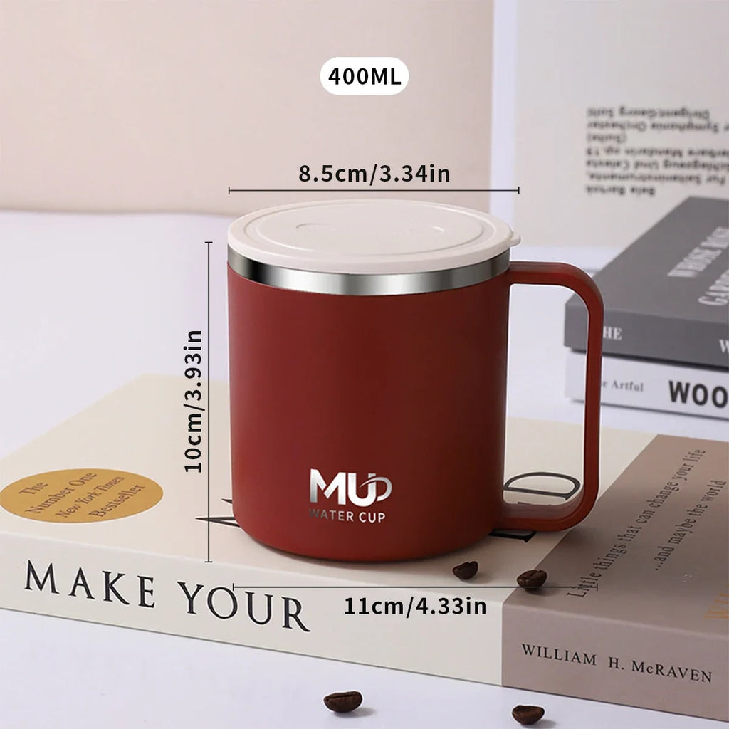 Insulated Stainless Steel Coffee Mug with Double Wall Lid and Handle for Travel 8 Oz - Image 16