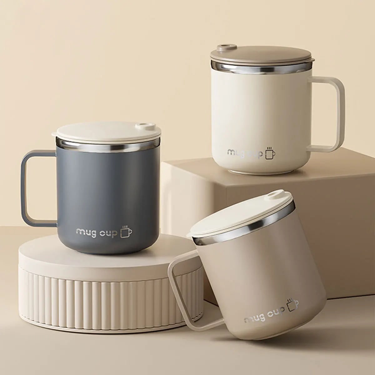 Insulated Stainless Steel Coffee Mug with Double Wall Lid and Handle for Travel 8 Oz - Image 6