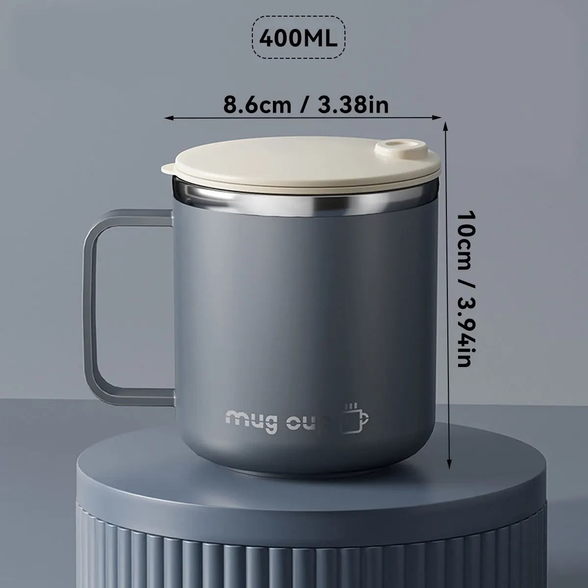 Insulated Stainless Steel Coffee Mug with Double Wall Lid and Handle for Travel 8 Oz - Image 9