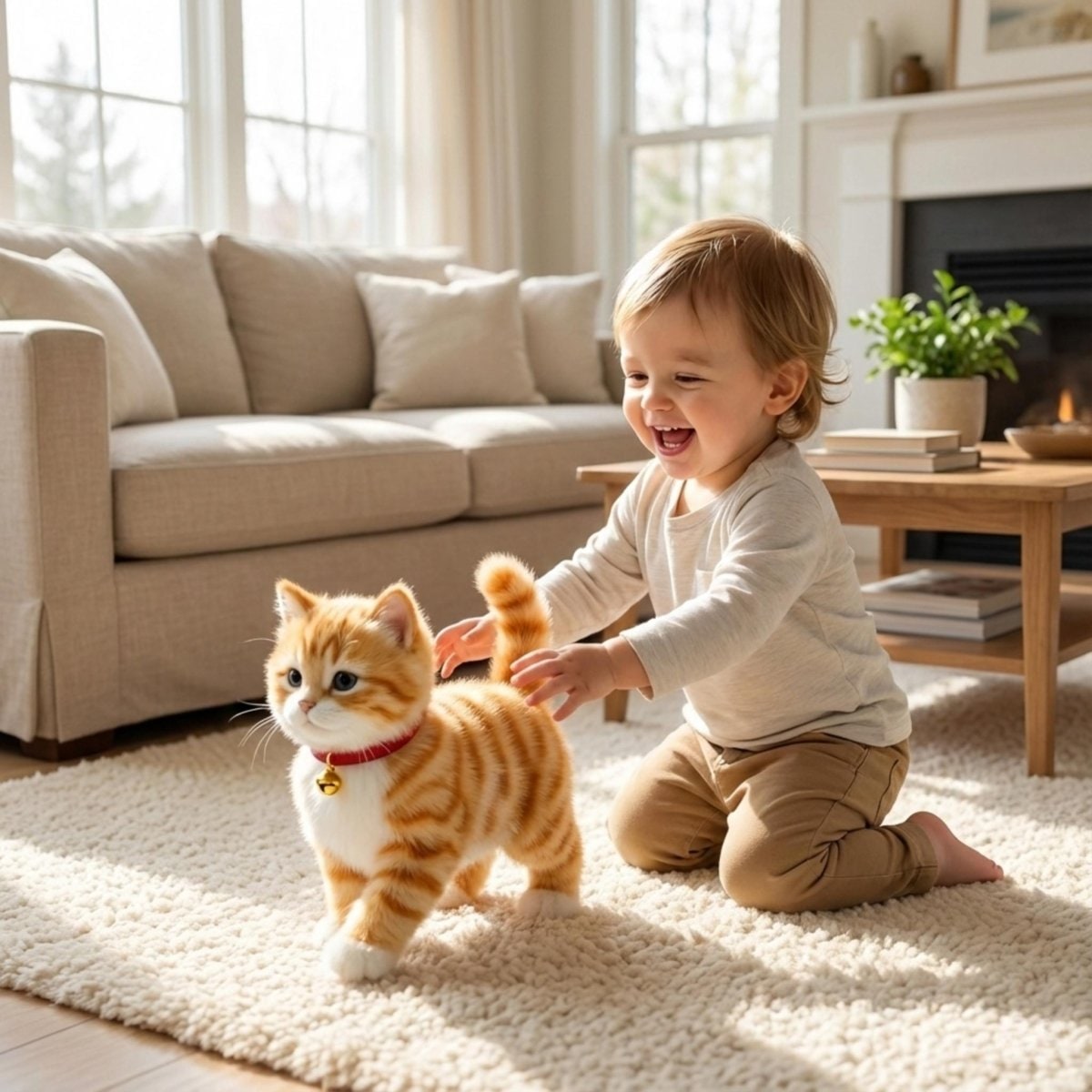 Interactive Cat Toys and Kittens with Walking Robot Realistic Meowing Electronic Pet - Image 1
