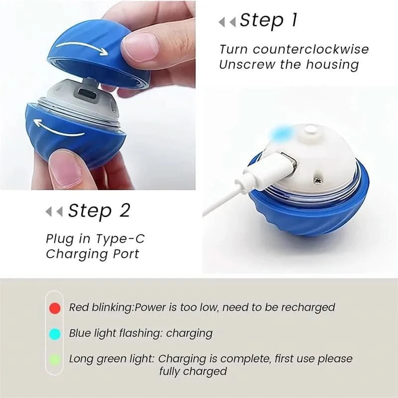Interactive Dog Ball Toy with Motorized Rolling Motion and Textured Rubber Exterior - Image 20