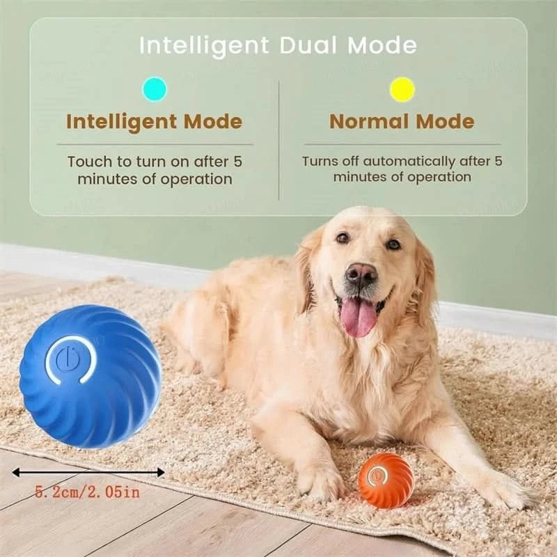 Interactive Dog Ball Toy with Motorized Rolling Motion and Textured Rubber Exterior - Image 21