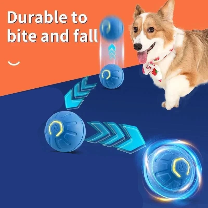 Interactive Dog Ball Toy with Motorized Rolling Motion and Textured Rubber Exterior - Image 23