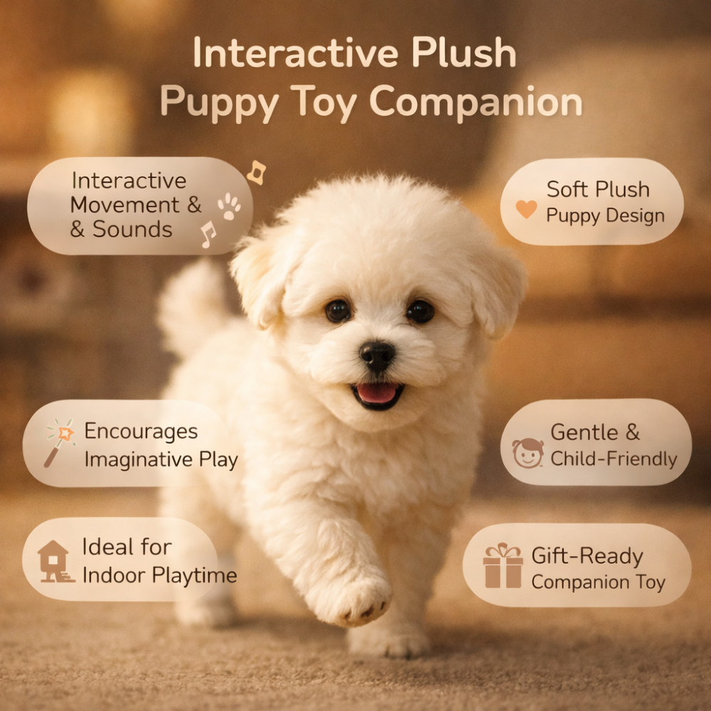 Interactive Dog Toys and Plush Puppy Stuffed Animal with Soft Fur and Sound - Image 3