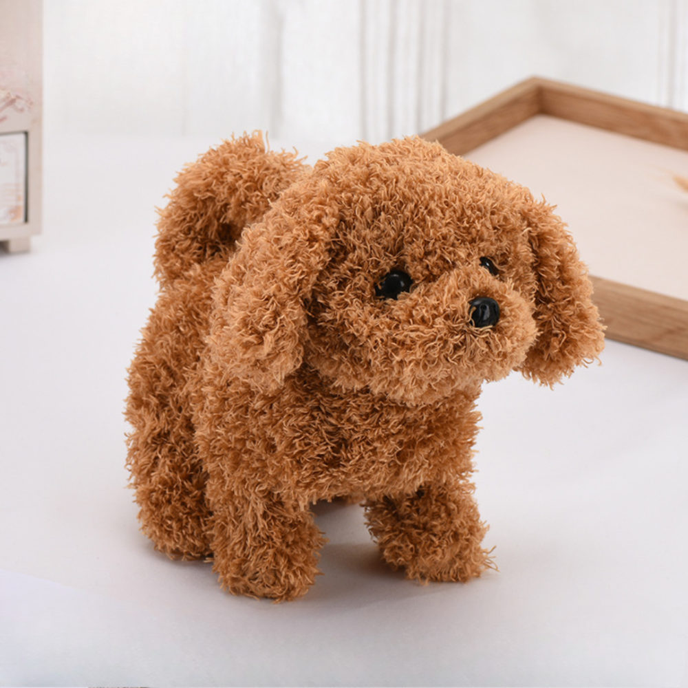 Interactive Robot Dog Toy with Walking Motion and Barking Sounds Plush Puppy - Image 1